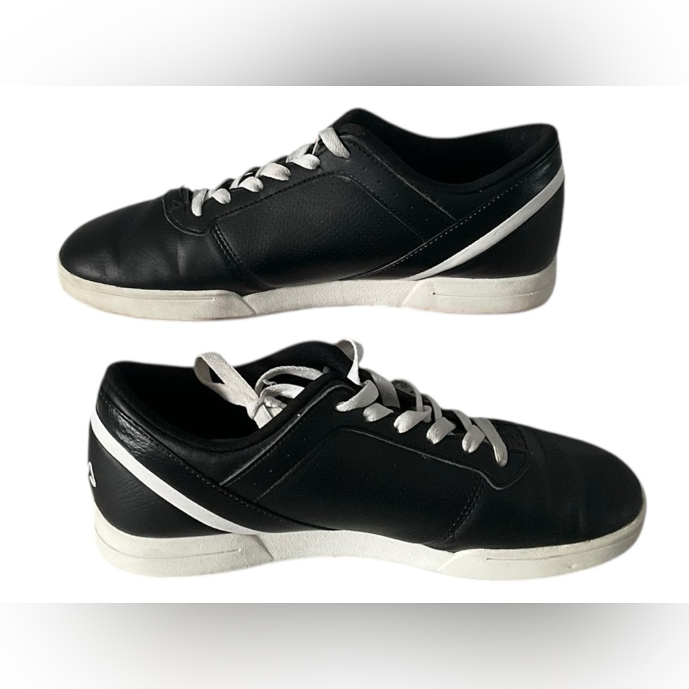 Fila Black/White Shoe Sneaker 11 Men Unisex Athletic Casual Faux Leather Walking